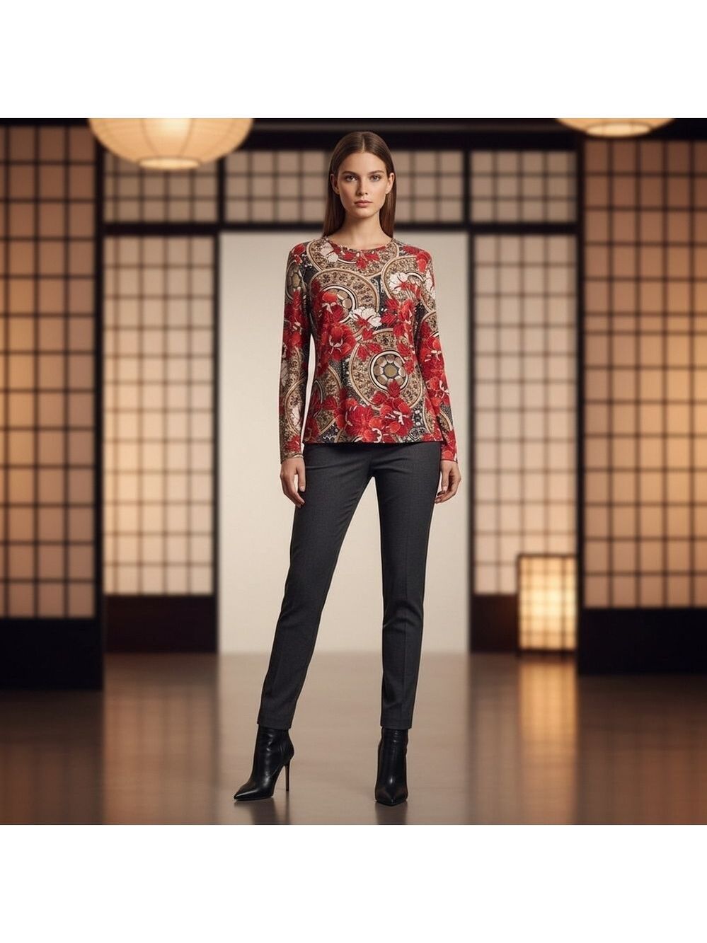 Zinc Floral Blouse Large